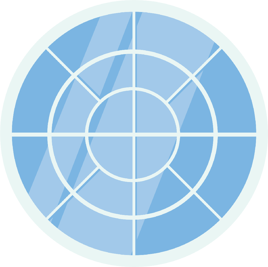17 pane circular