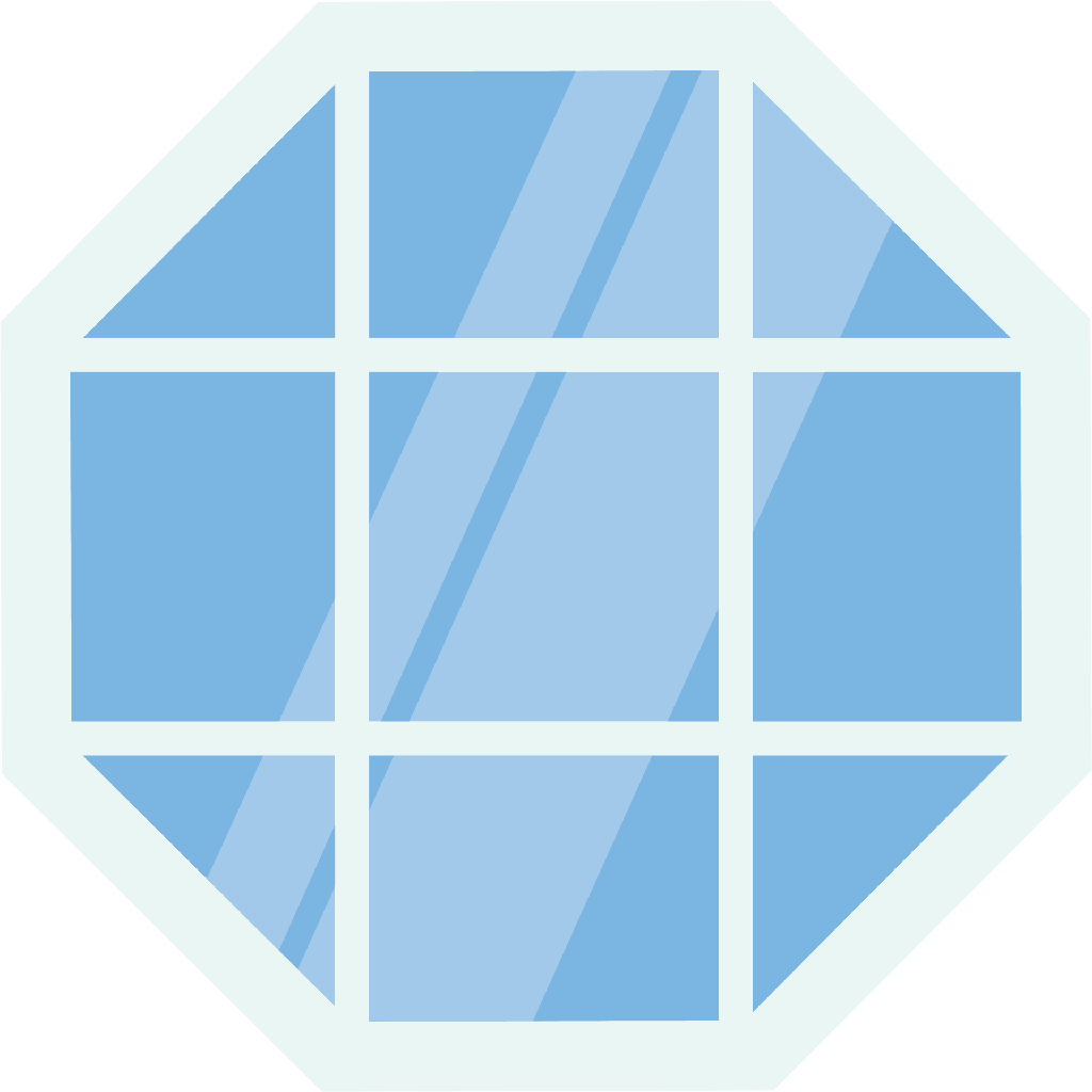 1 pane octagon
