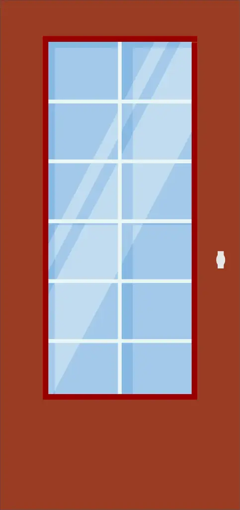 15 pane french door.