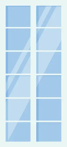 12 pane full height  sidelight
