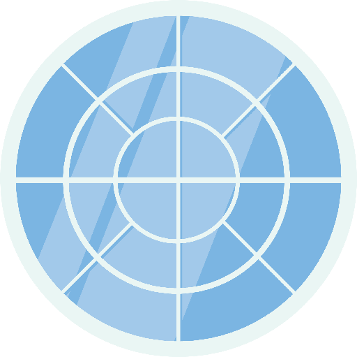 17 pane circular