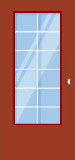 15 pane french door.